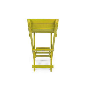 English Elm Harbor Point Recycled Hdpe Outdoor Folding Bar Stool Patio Deck All Season Seating Yellow B2745P409653