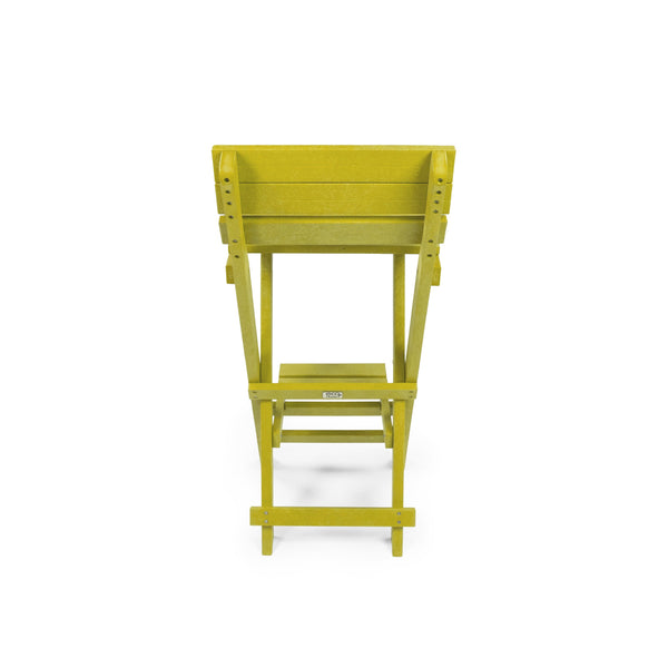 English Elm Harbor Point Recycled Hdpe Outdoor Folding Bar Stool Patio Deck All Season Seating Yellow B2745P409653