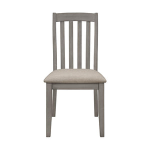English Elm Set Of 2 Coastal Grey Dining Chairs - Ergonomic, Stylish Upholstered Seats For Modern Interiors B016P223162-GIGA
