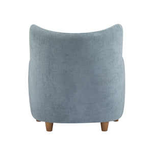 English Elm Christopher Knight Home® - Lucia Velvet Wingback Armchair with Pocket Spring Cushion, Mid-Century Birch Legs, Luxe Comfort Dusty Blue,Teak 31.5 L x 30.75 W x 30.5 H N776P205426B