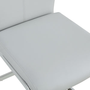 English Elm Table Modern Marble Pattern 9-Piece Dining Set – 71" Tempered Glass Table & 8 Light Gray Chairs W1151S02121-GIGA