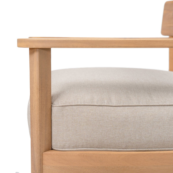 English Elm Christopher Knight Home® - Mallorca Acacia Wood Club Chairs Set Of 2 With Cushions - Stylish Comfort For Outdoor Spaces N775P263954T-S2