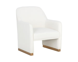 Sunpan Jaime Lounge Chair - Elegant Upholstered Seating with Gold Stainless Steel Base for Stylish Spaces Fior Vanilla