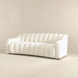 English Elm Ashcroft Furniture - Marcus  Luxury Tight Back Cream Boucle Couch