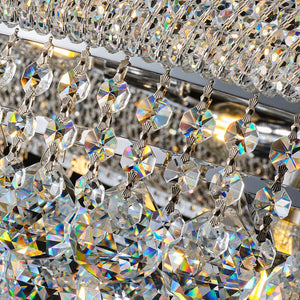 English Elm 32-Inch Crystal Chandelier 21-Light K9 Luxury Ceiling Fixture for Dining Room Bedroom Modern Empire Chrome W2869S00028