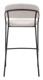 Josephine Barstool - Set of 2 Cream 109673 Zuo Modern