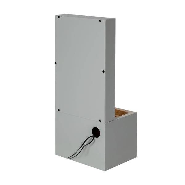 English Elm 30.71"h Gray Metal Leaf Panel Outdoor Wall Fountain with Led Backlit Cascade Spouts N765P355061G