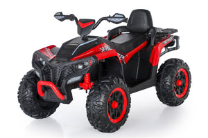 English Elm Kids Electric Atv 24v 4wd Two Passenger Ride on with Eva Tires and Suspension Red W1620S00001