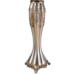 English Elm 12" Polyresin Candleholders Paisley Silver Lacquer Ornate Pair for Mantel Display B072116535
