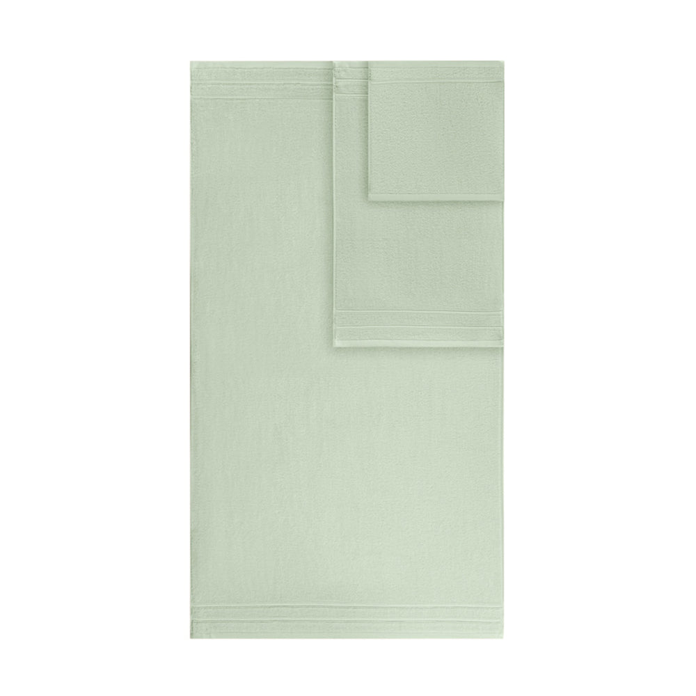 JLA Home Comfort Spaces - Quick Quick Dry 100% Cotton 12pc Towel Set Plush 400 GSM Oeko‑Tex Softness Fast Absorbency Durable Fade-Resistant Seafoam AM73-0258