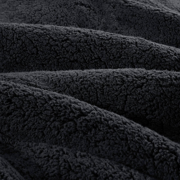 English Elm 3 Piece Crushed Velvet Reversible Comforter Set Full Queen Luxe Hypoallergenic Bedding Charcoal B035P319857