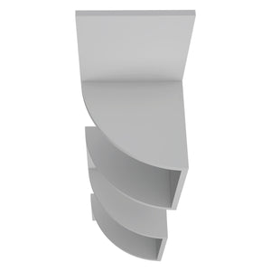 English Elm Rosebud Four Tier Corner Floating Shelf Unit for Minimalist Living Room Display B128P176175