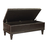 OSP Home Furnishings Caldwell storage ottoman Espresso