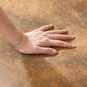 English Elm 66"Chesterfield Tech Fabric Sofa with Roll Armrests, 2-Seater Mid-Century Upholstered Comfort Brown W3373S00004