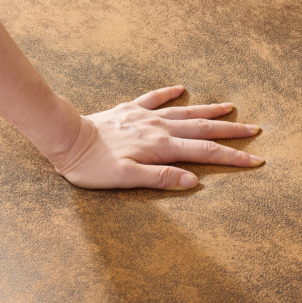 English Elm 66"Chesterfield Tech Fabric Sofa with Roll Armrests, 2-Seater Mid-Century Upholstered Comfort Brown W3373S00004