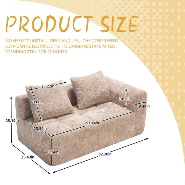 English Elm United Chenille Loveseat Sofa – Stylish Modular Sleeper For Small Spaces, Comfort & Versatility! W1568P255135-GIGA