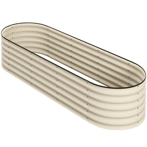 English Elm Outsunny Galvanized Raised Garden Bed Kit 6.5' X 2' For Easy Diy Planting Of Flowers & Vegetables W2225P200929-GIGA