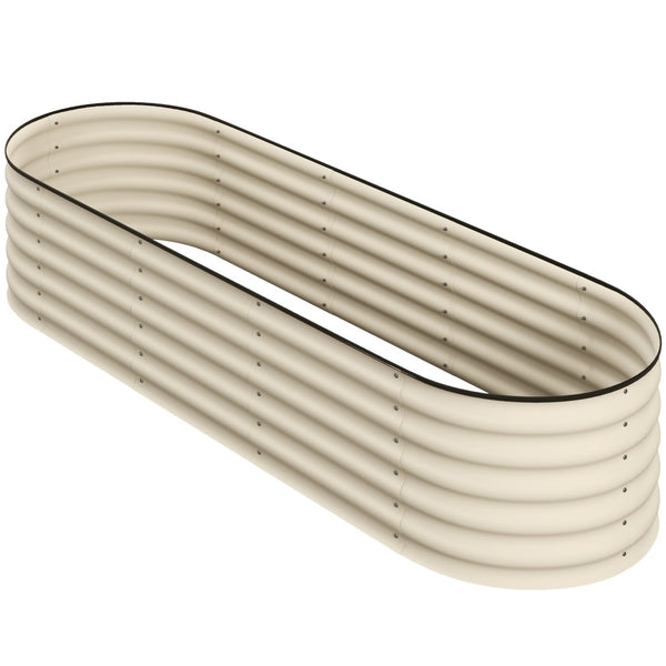 English Elm Outsunny Galvanized Raised Garden Bed Kit 6.5' X 2' For Easy Diy Planting Of Flowers & Vegetables W2225P200929-GIGA