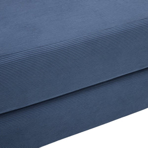 English Elm UNITED modular foldable sofa with metal frame, corduroy upholstery, side pocket & quick assembly convenience Navy W1568P375644