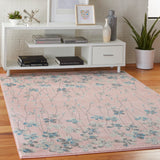 Nourison Tranquil TRA04 Machine Made Power-loomed No Border Indoor Only Contemporary  Rug Pink, Pink 100% Polypropylene 99446484680