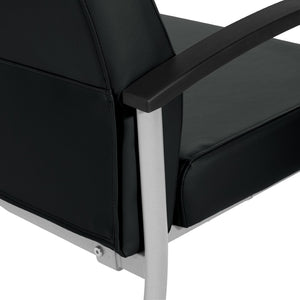 OSP Home Furnishings Healthcare Guest Chair with Steel Frame and Cleanable Upholstery for Waiting Rooms 55099S-R107