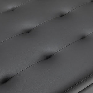 English Elm Storage Bench Dark Grey PU Leather Ottoman with 7.8" Hidden Compartment, Solid Wood Legs, 300lb Capacity W2200P152168