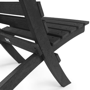 English Elm Grandcourt Recycled Hdpe Outdoor Folding Chair with Marine Grade Hardware for Patio Use Black B2745P409673