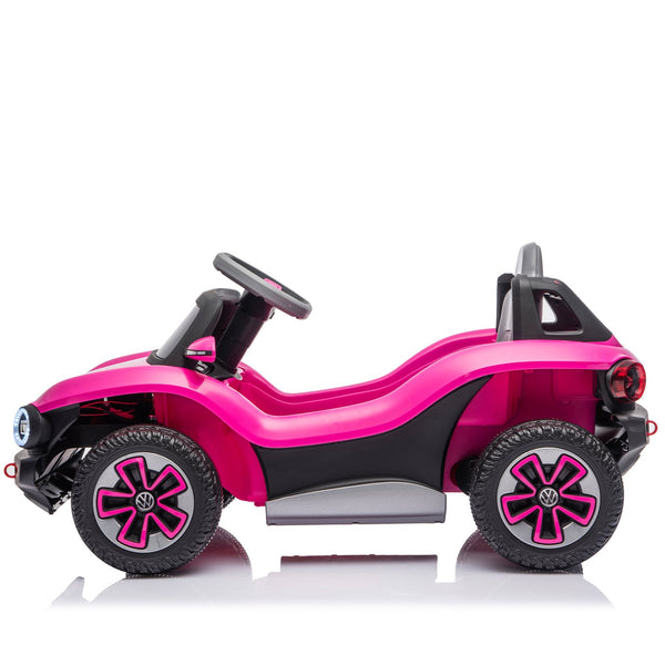 English Elm 12v Licensed Volkswagen Beetle Ride on Car with Remote Control and Suspension for Kids Pink W1578P416240