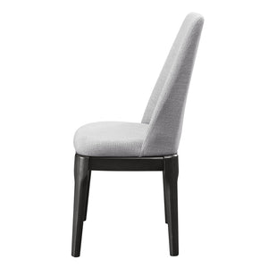 English Elm Light Linen Upholstered Side Chairs Set of 2 – Tight Back Comfort, Grey Oak Tapered Legs, Durable Dining Seating (98) B062P186538