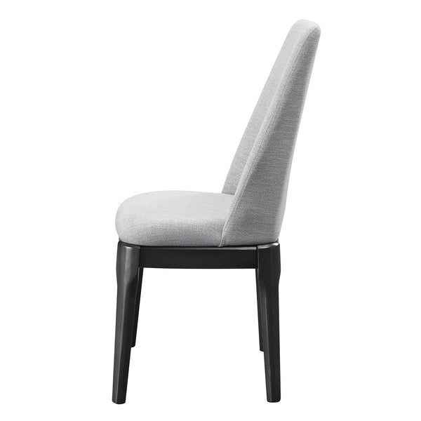 English Elm Light Linen Upholstered Side Chairs Set of 2 – Tight Back Comfort, Grey Oak Tapered Legs, Durable Dining Seating (98) B062P186538