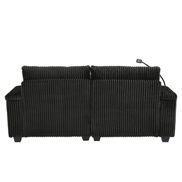 English Elm Swivel Barrel Accent Chair Chenille Tufted Round Club Seat for Living Room Lounge Black N719S002270B