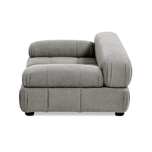 English Elm Marcel Tufted Velvet Pet Sofa Bed Bolstered Arms Stylish Small Medium Dogs Cats Gray B2719P448985