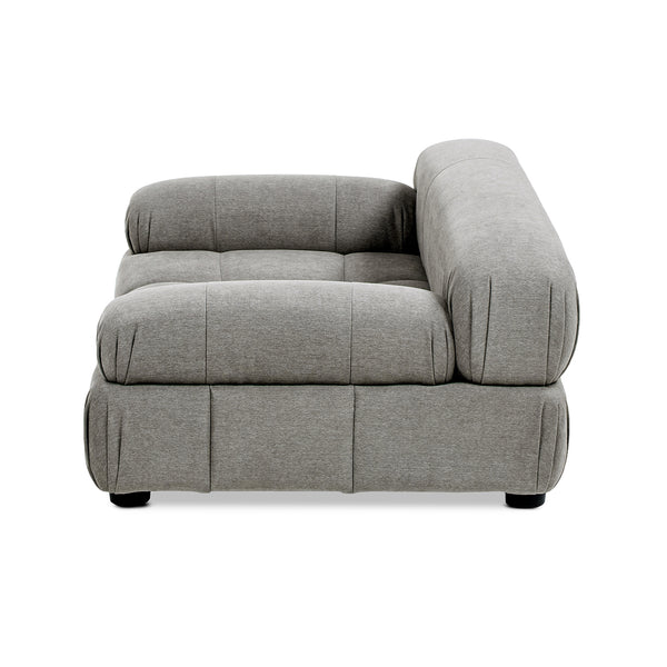 English Elm Marcel Tufted Velvet Pet Sofa Bed Bolstered Arms Stylish Small Medium Dogs Cats Gray B2719P448985