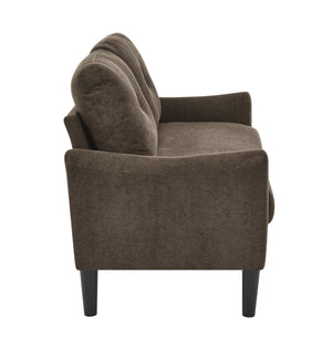 English Elm Tufted Button Back Loveseat with Tall Legs Mid Century Style for Living Spaces B2748P493721