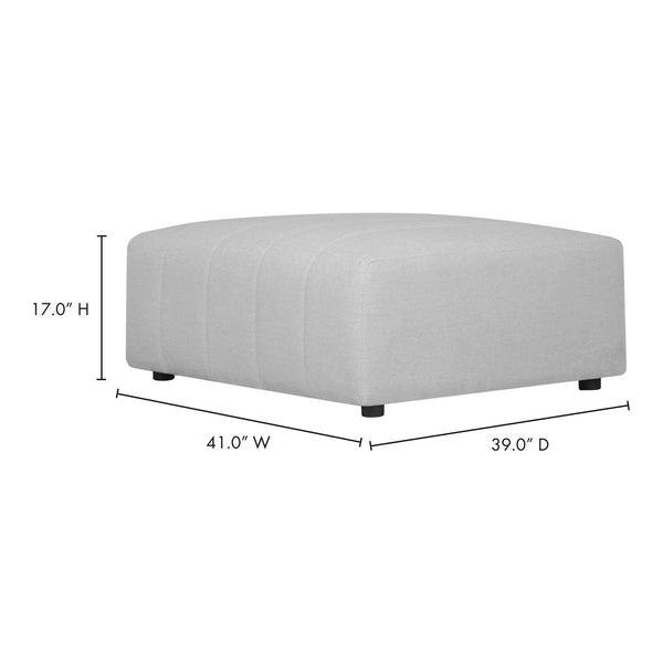 English Elm Lyric Modular Ottoman with Channel Stitching Upholstered Seat for Living Room Decor B2769P504214