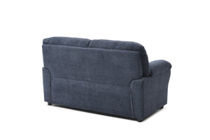 English Elm Hamilton Love Seat with Chenille Upholstery, Nailhead Trim and Pillow Arms for Classic Comfort Blue 33 L x 61 W x 23 H B078P349531