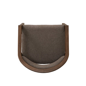 English Elm Christopher Knight Home® - U-shaped Mid-Century Dining Chair with Armrests, Bouclé Upholstery, High-Density Foam Comfort Brown,Walnut N771P331338W