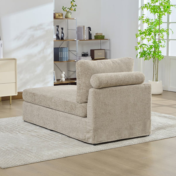 English Elm 31.69" Chenille Modular Sofa Bed with Pocketed Springs for Apartments and Studios W3189P438359