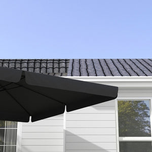 English Elm Outsunny 10' Square Cantilever Patio Umbrella With Adjustable Tilt, Crank Lift & Durable Aluminum Frame W2225P174272-GIGA