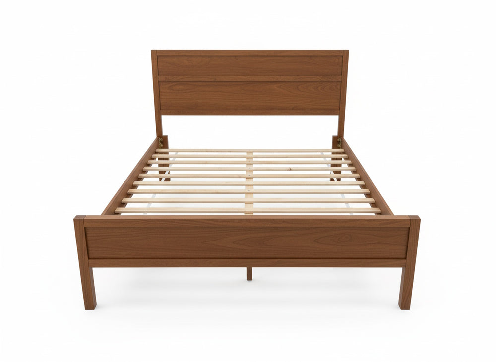 English Elm Maddox Modern Wood King Panel Bed – Sleek Design, Durable Build & Integrated Slat System For Comfort B050P396159