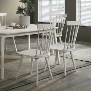 English Elm 2-Piece Rustic Dining Side Chair Set – Solid Wood, Weathered Finish, Easy Assembly, Farmhouse Charm W2537P214544