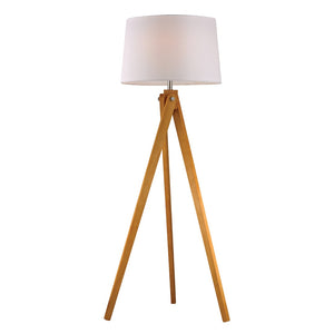 Wooden Tripod 63'' High 1-Light Floor Lamp - Natural D2469 Elk Home