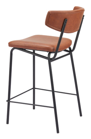 Charon Counter Stool - Set of 2 Vintage Brown 110262 Zuo Modern