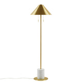 INK+IVY Brillora Mid-Century Floor lamp II154-0157 Gold/Marble