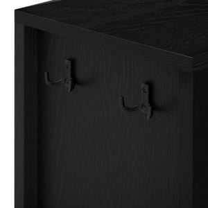 English Elm U-Style Modern Wave-Pattern Sideboard With 3 Drawers & Hooks - Stylish Storage For Any Room N711P345172B-GIGA