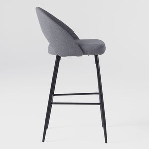 O Upholstered Bar Stool Charcoal OOOD4DCL Walker Edison