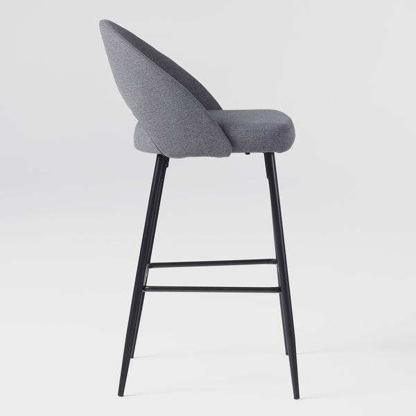 O Upholstered Bar Stool Charcoal OOOD4DCL Walker Edison