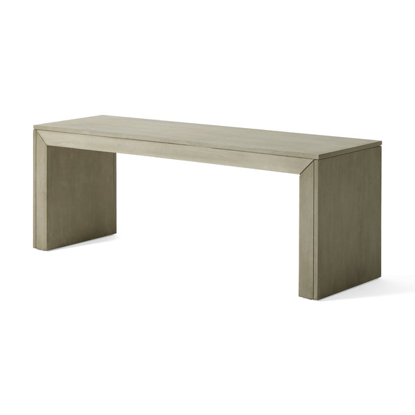 English Elm Acacia Hardwood Dining Bench with Gray Oak Finish Farmhouse Style Entryway Seating 66363.00LGRYOAK