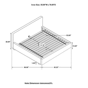English Elm Weselyn Graphite Upholstered Platform Bed - Modern Comfort With Padded Headboard & No Box Spring Needed B062S00987-GIGA