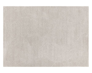 Sunpan Calathea Hand-Tufted Rug - Unique Artisan Craftsmanship with Tropical Palm Leaf Design for Your Home Oatmeal